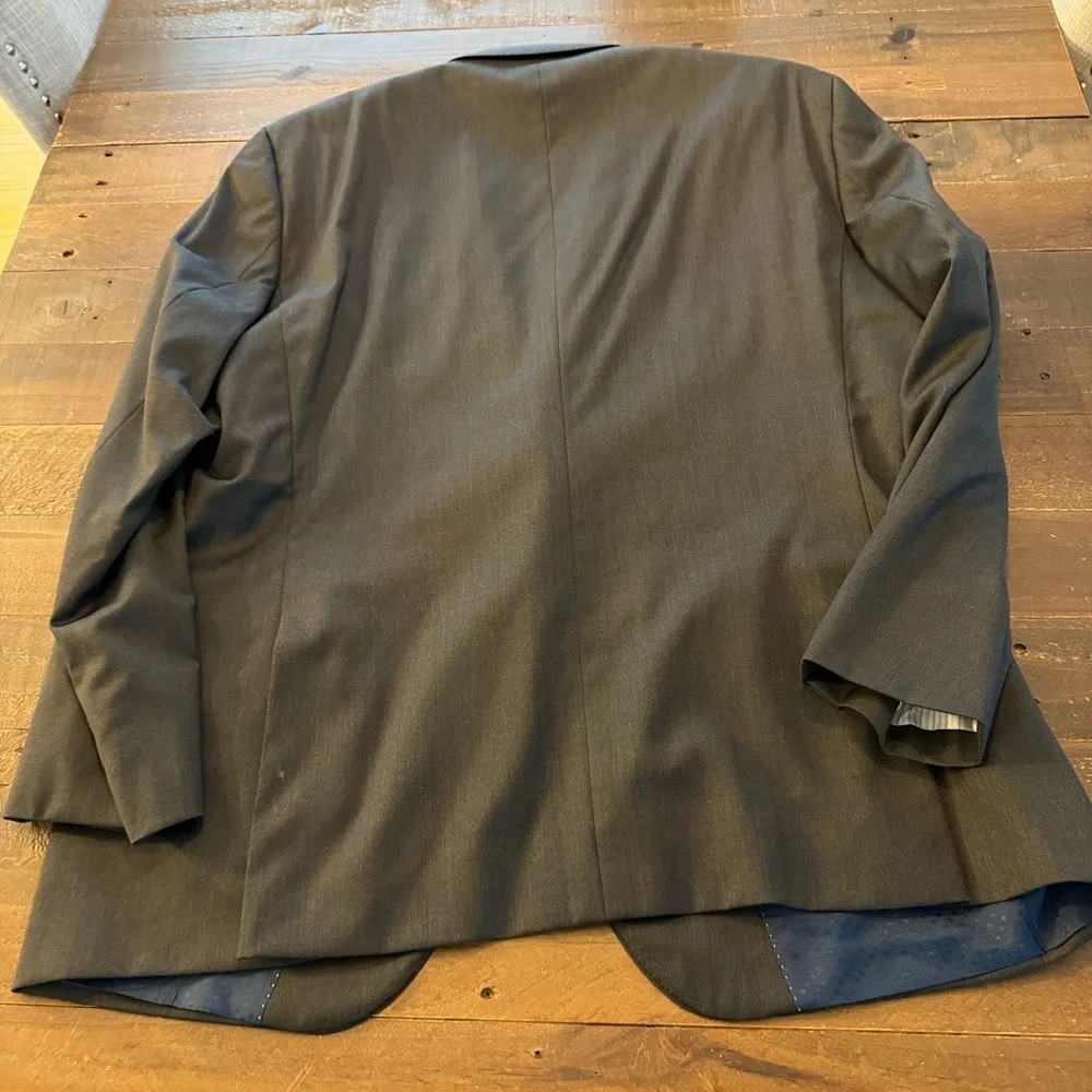 Jack Victor Classic Loro Piana Fabric Wool Charcoal Suit 48S, 40x29” FF pant
